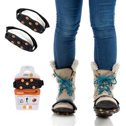 Sidas Walk Traction stijgijzers voor sneeuw/ijs, uniseks, zwart