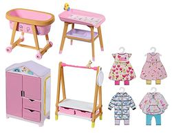BABY born Minis Playset Furniture 906163 - Exclusive Scandi-Inspired Furniture Set for BABY born Minis Dolls and Playsets - Suitable for Kids From 3+ Years