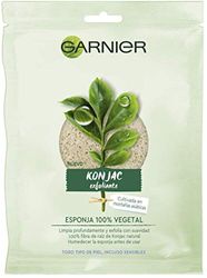 Garnier BIO Esponja Exfoliante Limpiadora de Konjac Natural 100% Vegetal, apta para Pieles Sensibles - 1 unidad