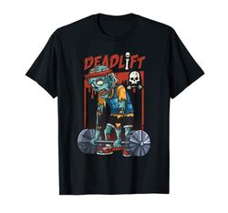 Zombie Deadlift Weightlifting Halloween Fitness Allenamento Maglietta