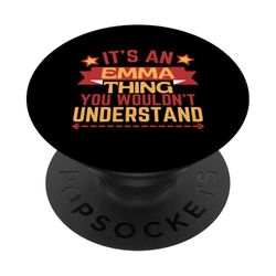 Regalo divertido con nombre de Emma para Emma PopSockets PopGrip Adhesivo