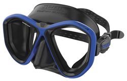 Seac Symbool duikmasker Made in Italy met symmetrische glazen met 3D-gesp direct op het gezicht