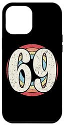 Custodia per iPhone 15 Plus Maglia retrò anno 1969 Team Sports numero 69/sessantanove