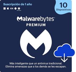 Malwarebytes | Windows/Mac/iOS/Android/Chrome | Premium | 10 Dispositivo | 12 Meses | Código de activación enviado por email