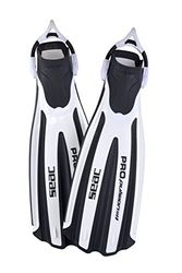 SEAC Propulsion S dykfenor med elastisk rem, tillverkad i Italien unisex, vuxen, flerfärgad (vit/svart), M-L