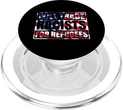 Cambiará racistas por refugiados inmigrantes bandera de Estados Unidos Chicano PopSockets PopGrip para MagSafe