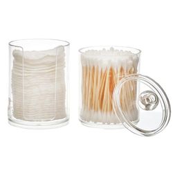 COSMETIC CLUB, SC0695, Boîte Accessoire Hygiène x2 - Design Ergonomique, Capacité Optimale, Facilité d'entretien, Polyvalente pour Cosmétiques et Accessoires - Transparent 195x7x7 cm