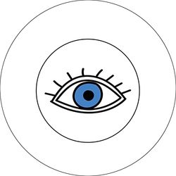 Bonateks, Runt digitalt tryckt musmatta, halkfri undersida, för kontor och hem, diameter: 22 cm