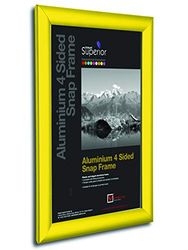 Stewart Superior A2 Aluminium 4-zijdig 25mm Voorlader Afbeelding/Poster Snap Frame - Geel