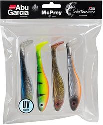 Abu Garcia Mcprey Paddle Tail mjukt drag för gädda och abborre - 4-pack med olika färger för mjukt bete köttätare fiske