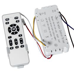DRW Télécommande et récepteur pour ventilateur 4,5 x 12,5 x 2 cm et 5,5 x 11,5 x 2,5 cm