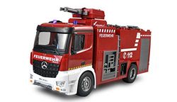 Amewi Mercedes Benz 22503 - Veicolo con licenza dei vigili del fuoco, scala 1:18, radiocomandato, 100% RtR inclusa, rosso