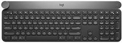 Logitech Craft Draadloos toetsenbord, Bluetooth & 2,4 GHz draadloze verbinding, programmeerbare draaiknop, automatische toetsenverlichting, PC/Mac/laptop, Italiaanse QWERTZ-lay-out - grafiet