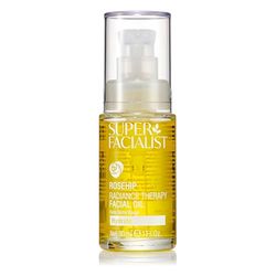Super Facialist Rose Brighten & Refine Face Oil - Wonder Blend of Aromatherapy Oil for Dry & Sensitive Skin, Gentle Pre Cleanser or Nourishing Treatment to Plump Skin, Vegan Friendly, 30ml