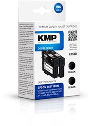 KMP E158D 5ml Negro 175páginas cartucho de tinta - Cartucho de tinta para impresoras (Negro, Epson Expression Home XP-30, XP-102, XP-202, XP-205, XP-212, XP-215, XP-225, XP-302, XP-305,..., 5 ml, 175 páginas, 2 pieza(s))