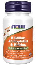 Now 8 milliards D'Acidophilus & Bifidus 60 Gélules de Légumes