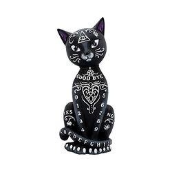 Nemesis Now Figurka Mystic Kitty 26 cm, żywica, czarna, spirytusowa planszetka, barokowa planszetka, odlewana w najlepszej żywicy, starannie ręcznie malowana