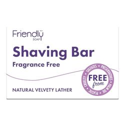 Friendly Soap - Naked & Natural Fragrance-Free Shaving Bars (7 x 95g), Rich, Soothing, Plant-Based, Cruelty-Free, Made By Hand, No Preservatives or Sulphates, Sustainable, Recyclable