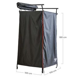 Vickywood Shower with Rain Cover 100cm Tente De Douche avec Couverture De Pluie Adulte Unisexe, Noir, 100