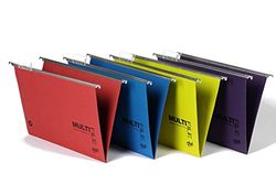 Rexel Multifile Plus, pasta de suspensão, (15 mm, 10 unidades), cores sortidas