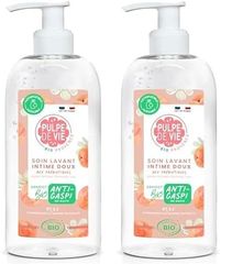 Pulpe de Vie - Soin Lavant Intime Certifié BIO Nude XL 400ml - Anti-gaspi ! Abricot - PH Neutre - Prébiotiques Protecteurs - Éco-Responsable, 100% recyclable, à base de fruits bio upcyclés (Lot de 2)