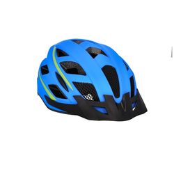 Fischer urban cykelhjälm för vuxna, justerbar och upplyst innerring, ekotesT-testvaktare, EPS-innerfack Montis blau L/XL 58-61