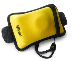 Nikon Astuccio galleggiante con cinghia per Coolpix Serie W300, W150, W100, nero/giallo