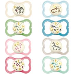 MAM | Sucette Supreme Nuit 6+ mois (2 pièces) coloris aléatoire – Tétine pour nourrisson phosphorescente en silicone – Tétine bébé idéale pour un bon développement bucco-dentaire