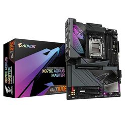 GIGABYTE X870E AORUS MASTER Motherboard - Supports AMD Ryzen 9000 CPUs, 16+2+2 Phases Digital VRM, up to 8600MHz DDR5 (OC), 3xPCIe 5.0, Wi-Fi 7, 5GbE LAN, USB 4