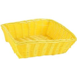 Inde - Cesta PP Cuadrada Amarillo 24x24x7 cm