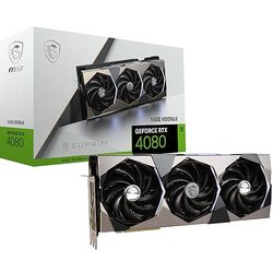 MSI GeForce RTX 4080 16GB SUPRIM - 16GB GDDR6X, 1x HDMI, 3x DP