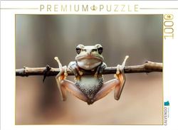 CALVENDO Puzzel Kikker Denkt groot, ook als hij klein is | 1000 stukjes legformaat 64 x 48 cm foto-puzzel voor gelukkige uren