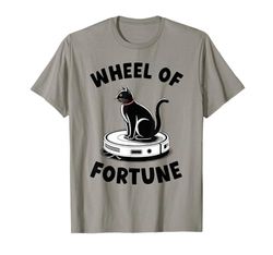 Wheel of Fortune Cat On Robot Vacuum Cleaner Cat T-Shirt