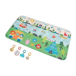 Fisher-Price GXR53 - Stor lektäcke för campingäventyr, ca 152 m Stor lektäcke för nyfödda och spädbarn, babyleksaker från och med födseln