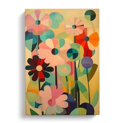 Flowers Orphism Design Vol.8 Canvas Print for Living Room Bedroom Home Office Décor, Wall Art Picture Ready to Hang, 30x20 Inch (76x50 cm)