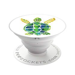 PopSockets PopGrip - Soporte y Agarre [No Intercambiable] para Teléfonos Móviles y Tabletas - Turtle Love