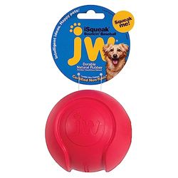 JW JW440037 Isqueak Boucin'Baseball, piepen dikke rubberbaseball voor honden, L