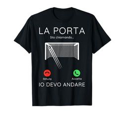 la porta di calcio sta chiamando regalo per portiere uomo Maglietta