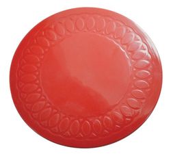 Tenura Red Non Slip Heat Proof Extra Large Coaster Mat Square 14x14 cm for Bowls, Vases, Coffee, Tea, Beer, Mug, Wine on Tables, Counters, Cabinets
