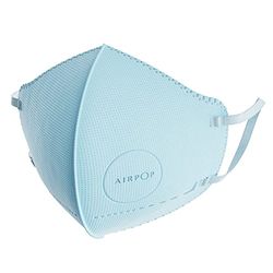 AIRPOP Kids Mascherina Lavabile Riutilizzabile 4 PK Blu, 4 Strati di Copertura Facciale, Comoda, Design Leggero, Mascherina per Bambini per Utilizzo Ripetuto, 4 PK Blu