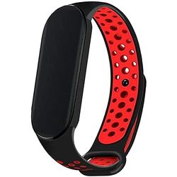 COOL SMARTPHONES & TABLETS ACCESSORIES Cinturino per Xiaomi Mi Band 5 / Mi Band 6 / Amazfit Band 5 Sport Nero-Rosso