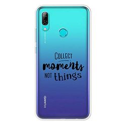ZOKKO obudowa Huawei PSMART 2019 Collect Moments Not Things - Miękka przezroczysta czarny atrament