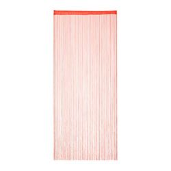 Relaxdays String Curtain, Pull-Through, can be Shortened, for Doors & Windows, Decorative, Washable, 90x245 cm. Red
