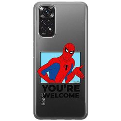 ERT GROUP mobiltelefonfodral för Xiaomi REDMI NOTE 11 4G/ 11S 4G originalt och officiellt licensierat Marvel mönster Spider Man 030 anpassad till formen på mobiltelefonen, gedeeltelijk transparant