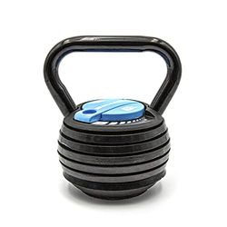 BEHUMAX - Pesa Kettlebell, Pesa Rusa 9kg, discos desmontables de 1 kg a 9 kg, peso regulable, negro, discos de hierro alineado