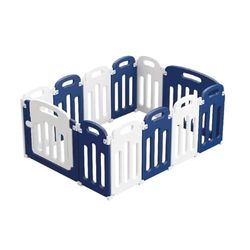 Sport1 Boxbox, opvouwbaar, ruimtebesparend, box voor pasgeborenen, beschermd speelstation, box met 12 componenten, box voor kinderen met sluiting, duurzaam en antislip, voor binnen en buiten,