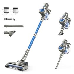 Kalado KCV500 accustofzuiger, 23kPa zuigkracht, ultralichte stofzuiger, draadloos, 6-in-1 handstofzuiger, 35 min looptijd, draadloze stofzuiger steelstofzuiger voor dierenharen, tapijt, harde vloeren