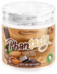 IronMaxx Phantasty - Nutty Choc Chip lata 250g | Sabor vegano en polvo con trozos de auténtica fruta o frutos secos | Perfecto sustituto del azúcar