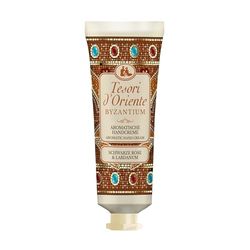 TESORI D'ORIENTE HANDCREME BYZANTIUM 75 ml, delikat handkräm med svart ros och labdanum, wellness-ritual för kropp och sinnen