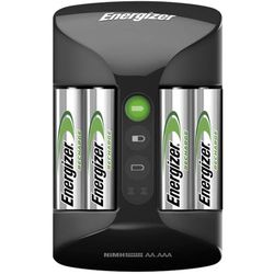 Energizer - Carregador PRO com capacidade de 4 pilhas AA e AAA, 2000 mAh, com indicador de carregamento da pilha, carregamento rápido em 3 e 6 horas